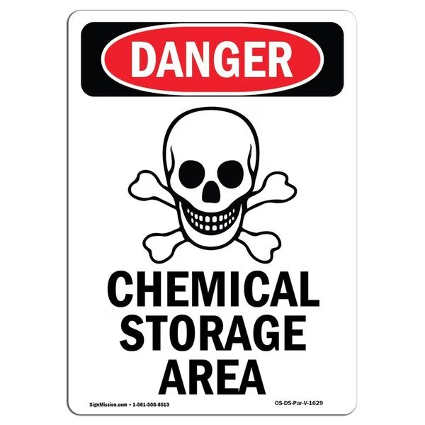 Safety Sign, OSHA Danger, 18